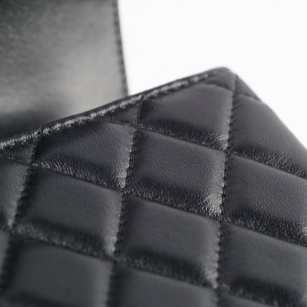 Chanel Seasonal Classic Flap Top Handle Lambskin Black 2024