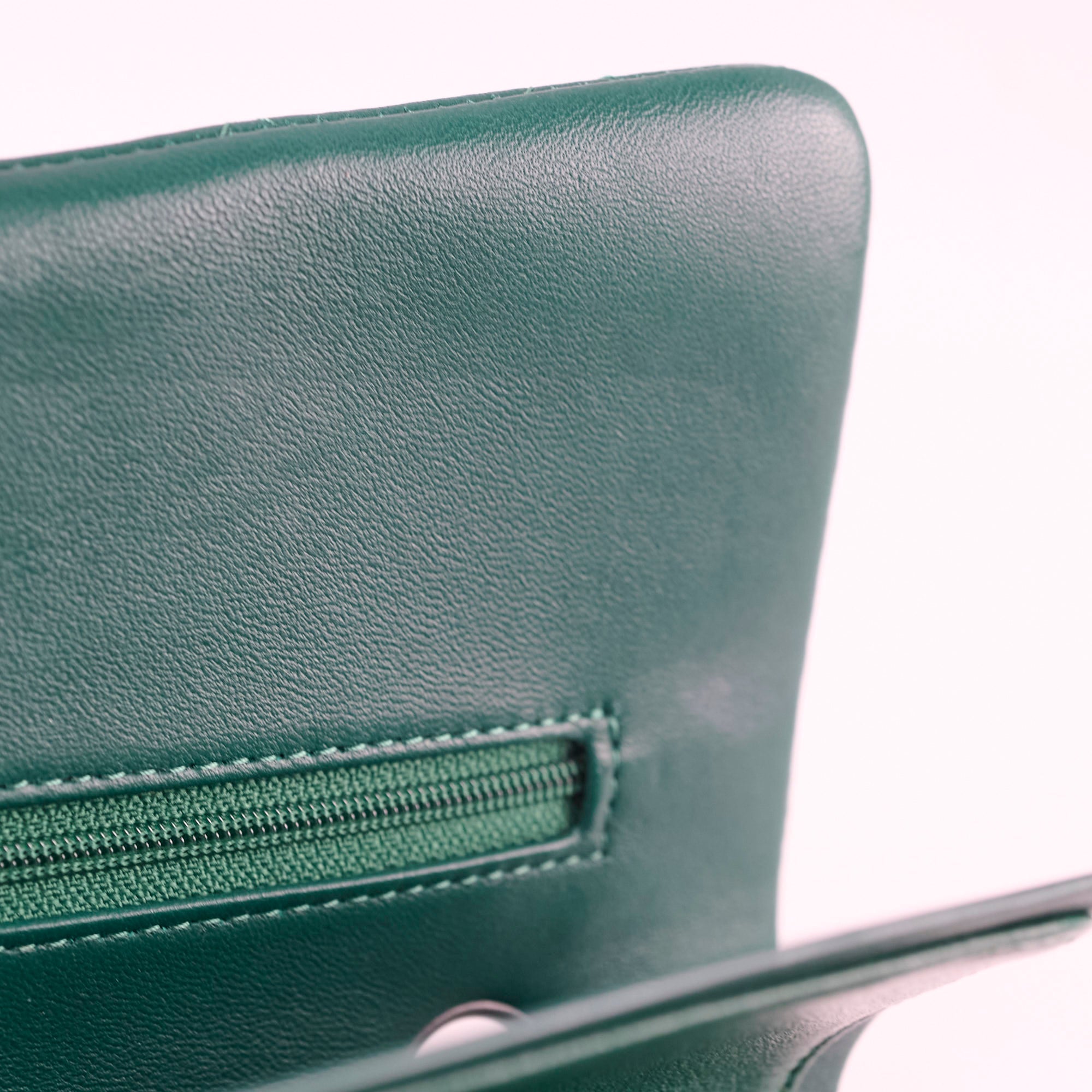 Chanel Medium Classic Flap Green Lambskin SHW 25 series
