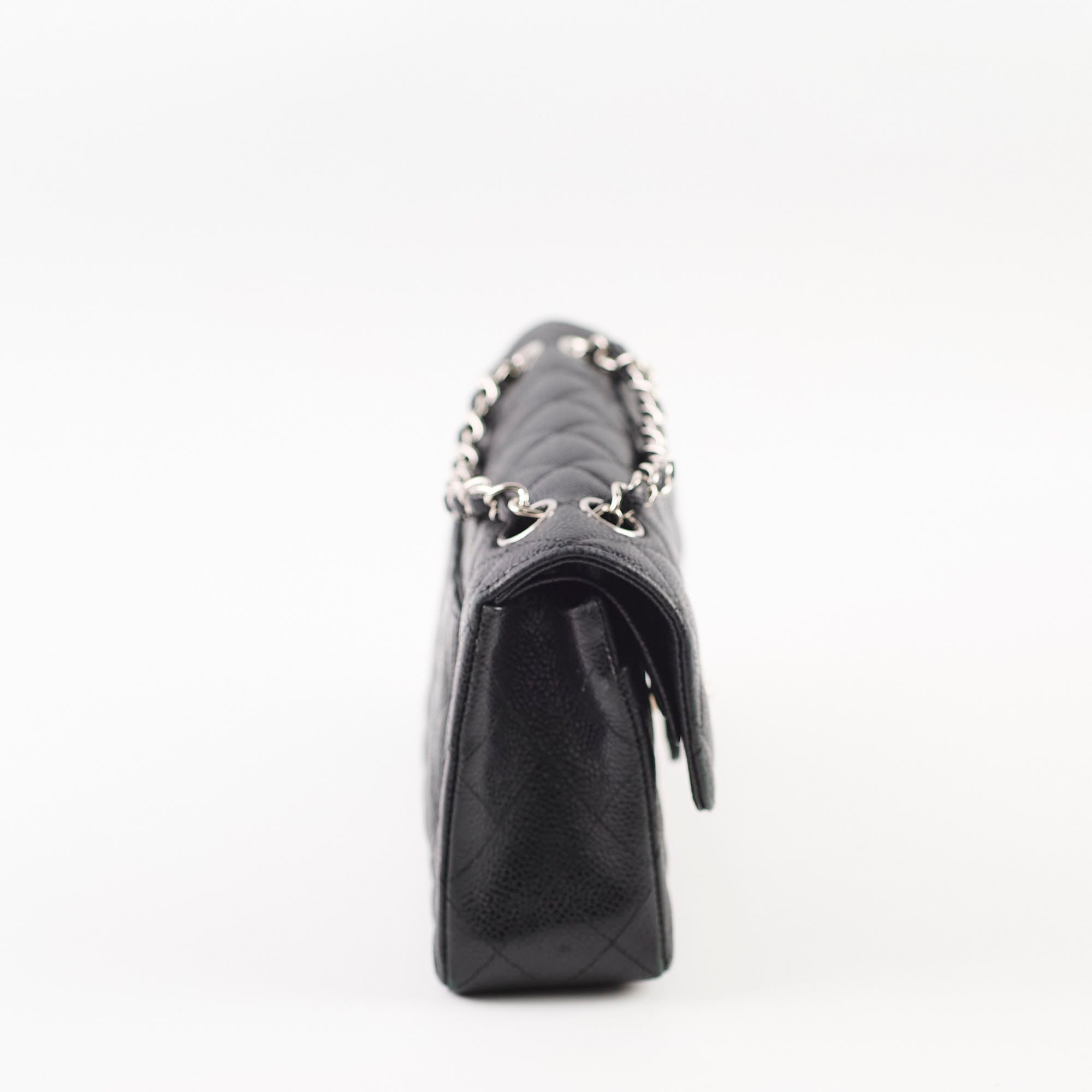 Chanel Small Classic Flap Bllack Caviar SHW 11 series
