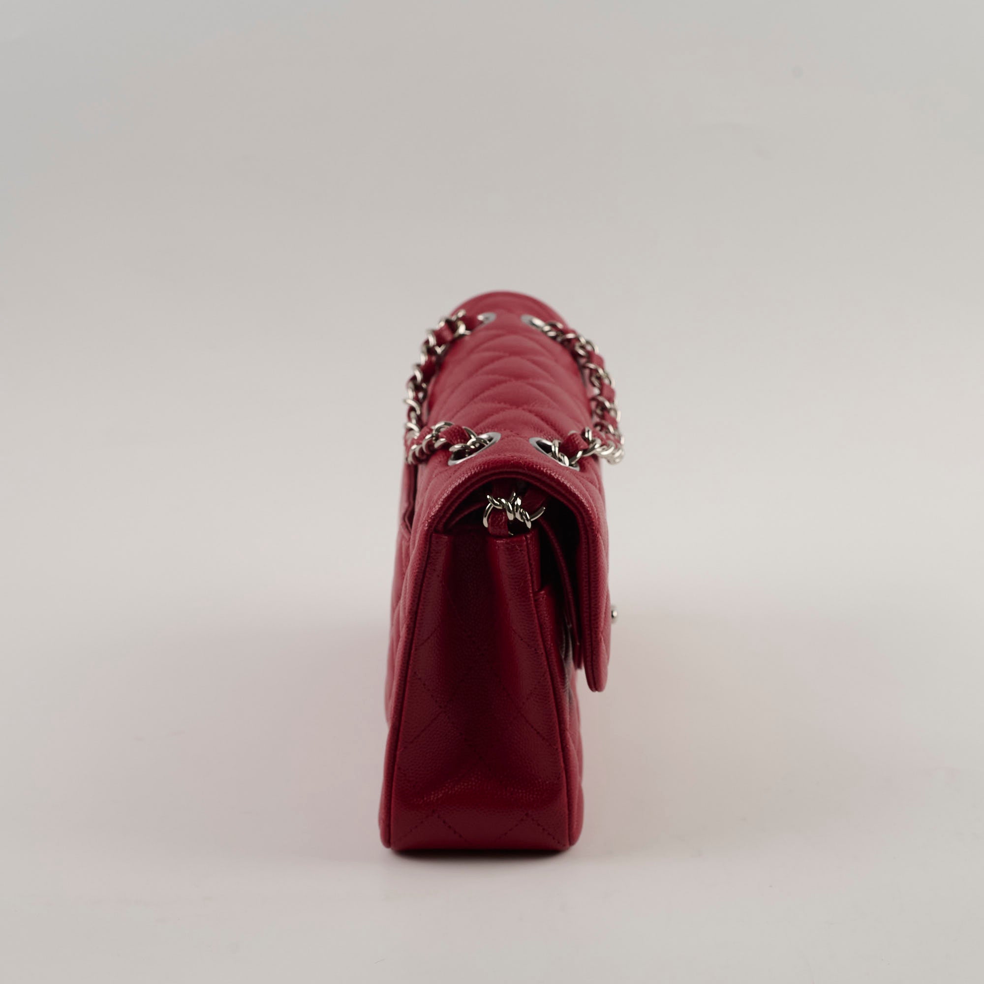 Chanel Small Classic Flap Rasberry Red Caviar 24 Series