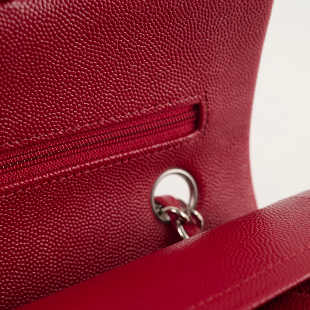 Chanel Small Classic Flap Rasberry Red Caviar 24 Series