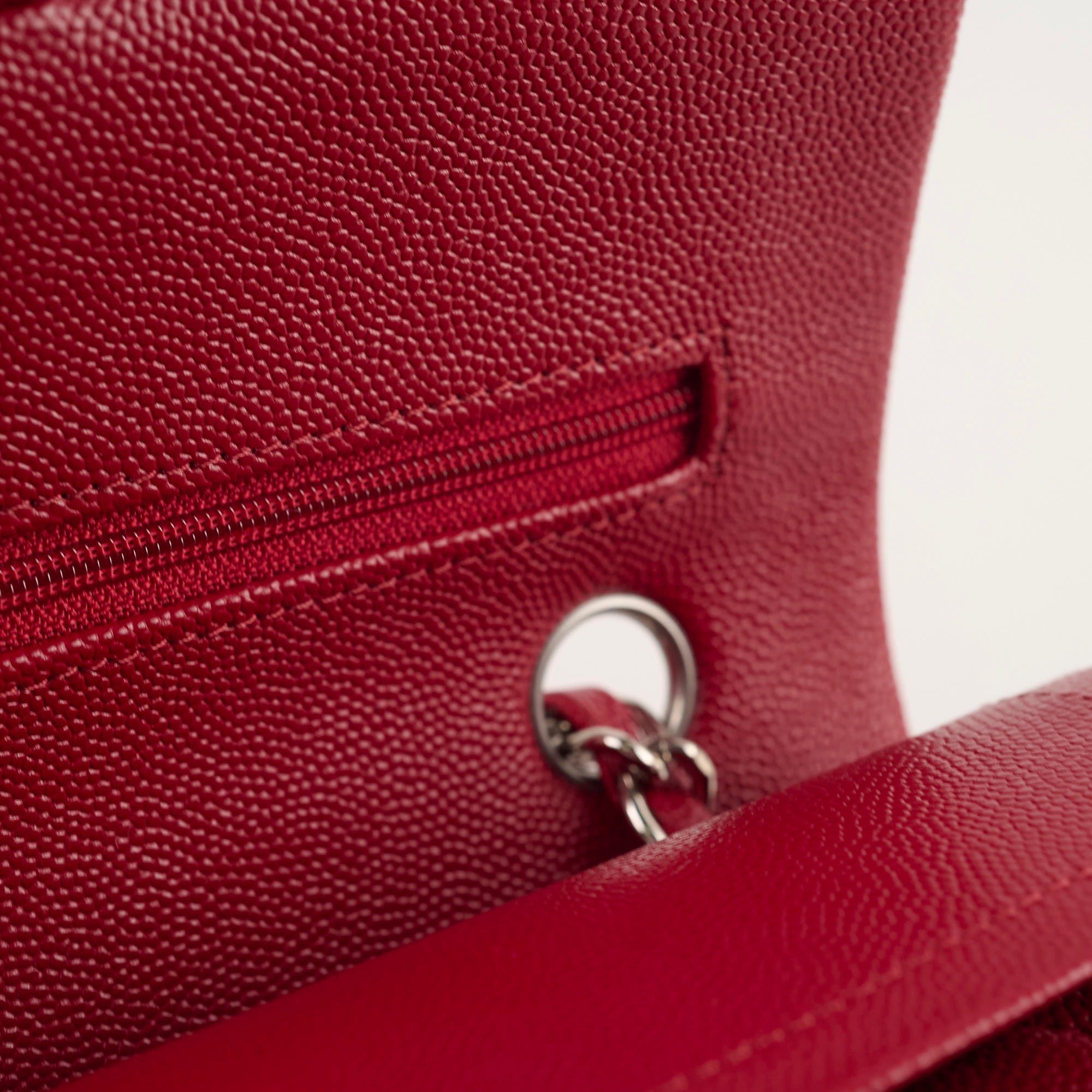Chanel Small Classic Flap Rasberry Red Caviar 24 Series