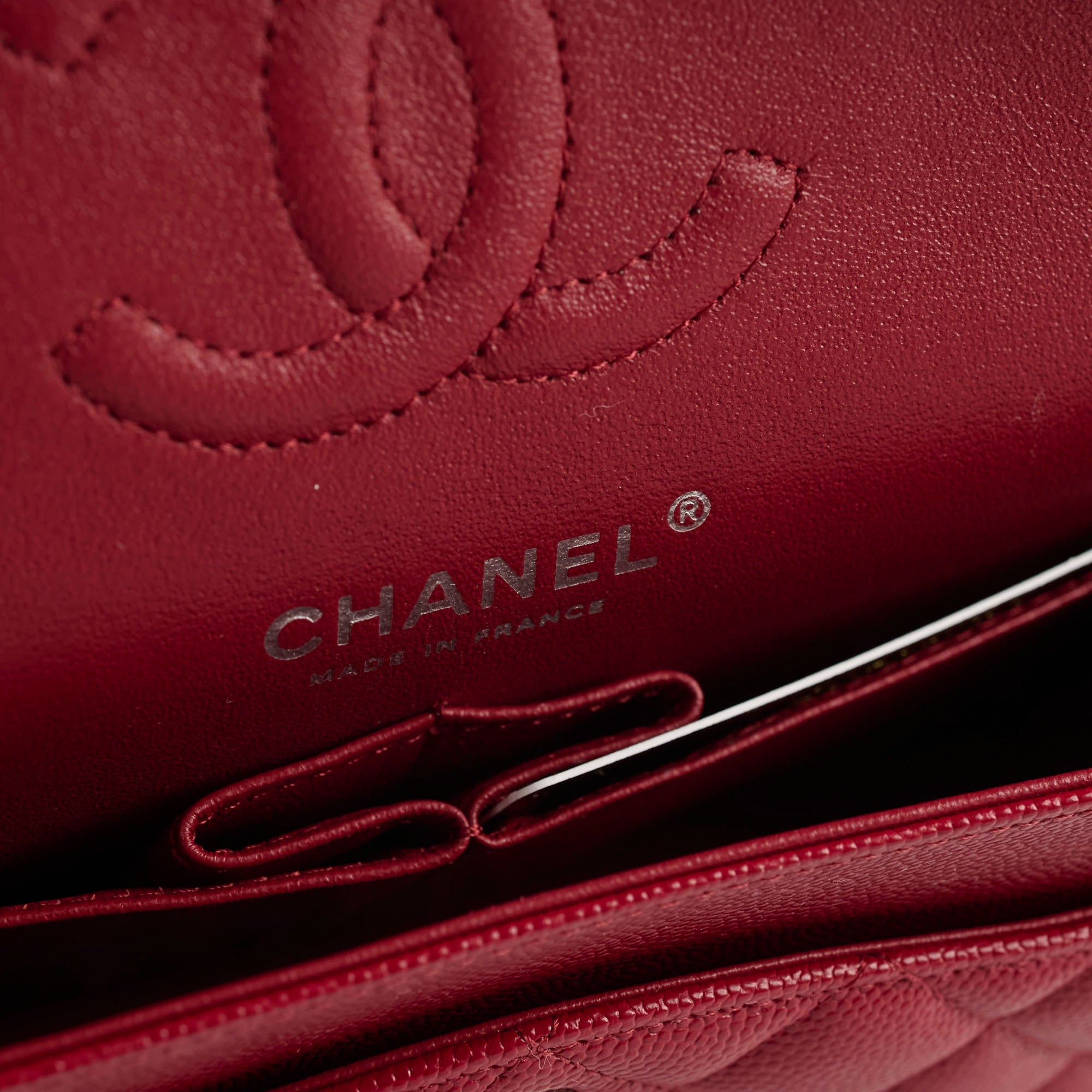 Chanel Small Classic Flap Rasberry Red Caviar 24 Series