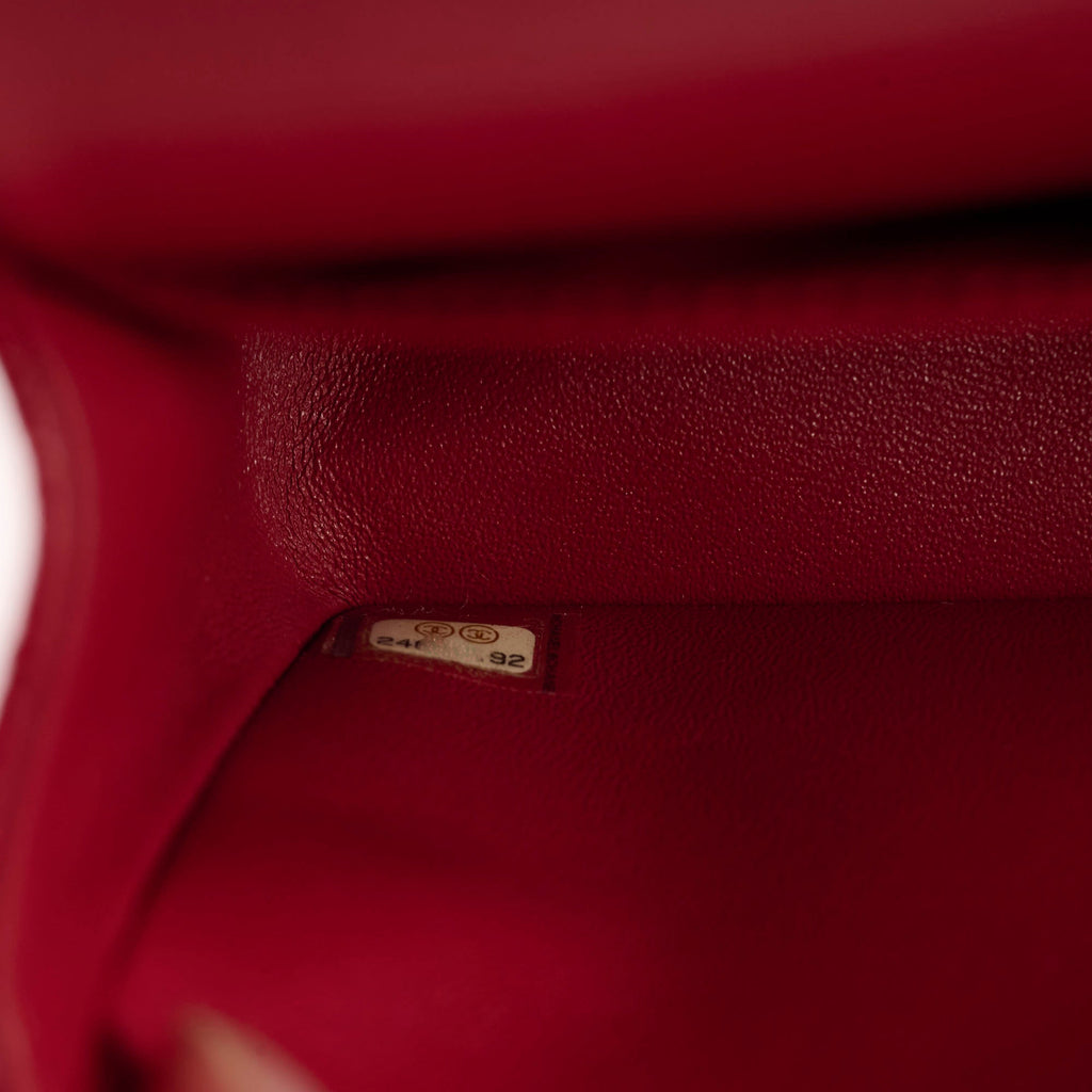 Chanel Small Classic Flap Rasberry Red Caviar 24 Series