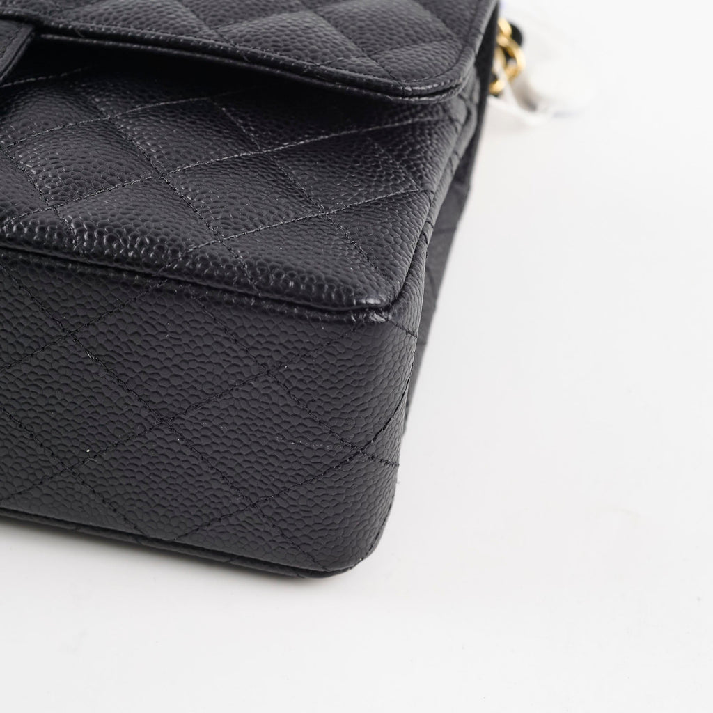 Chanel Caviar Small Classic Flap GHW Black 18 Series