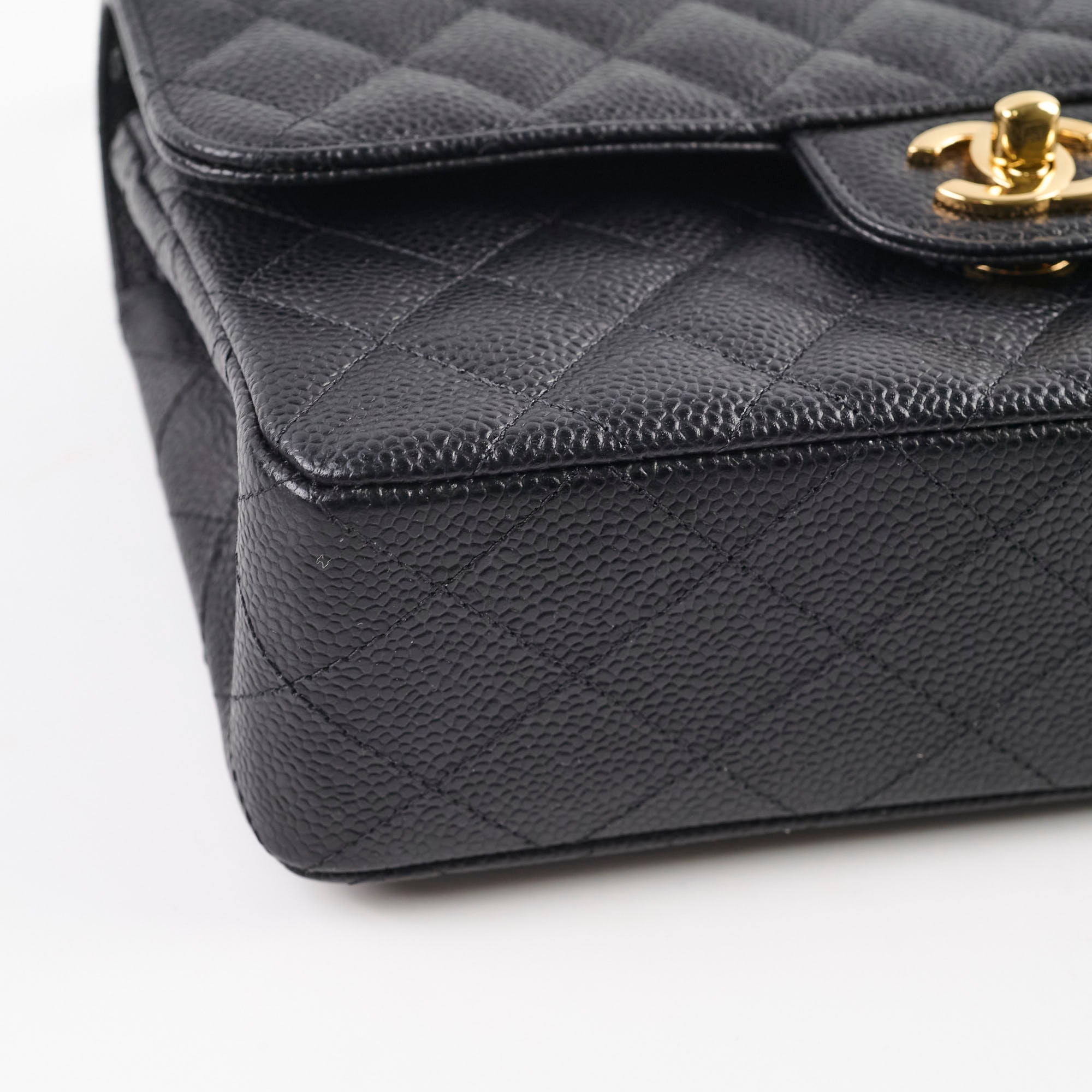 Chanel Caviar Small Classic Flap GHW Black 18 Series