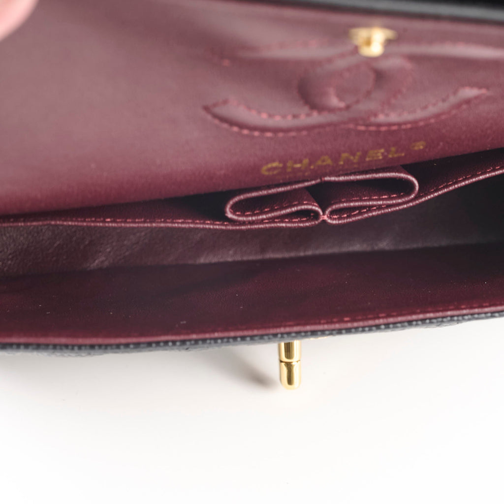 Chanel Caviar Small Classic Flap GHW Black 18 Series