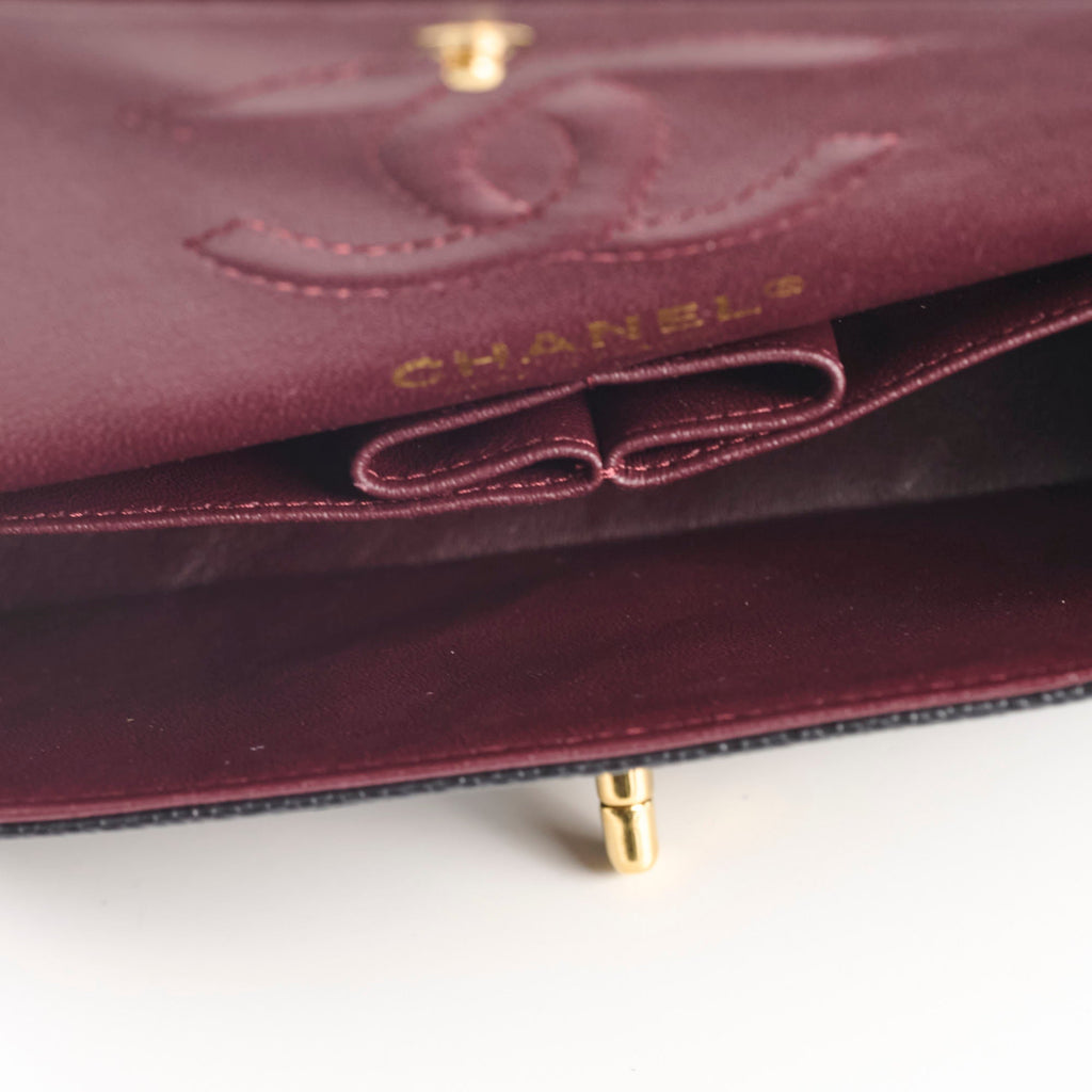 Chanel Caviar Small Classic Flap GHW Black 18 Series