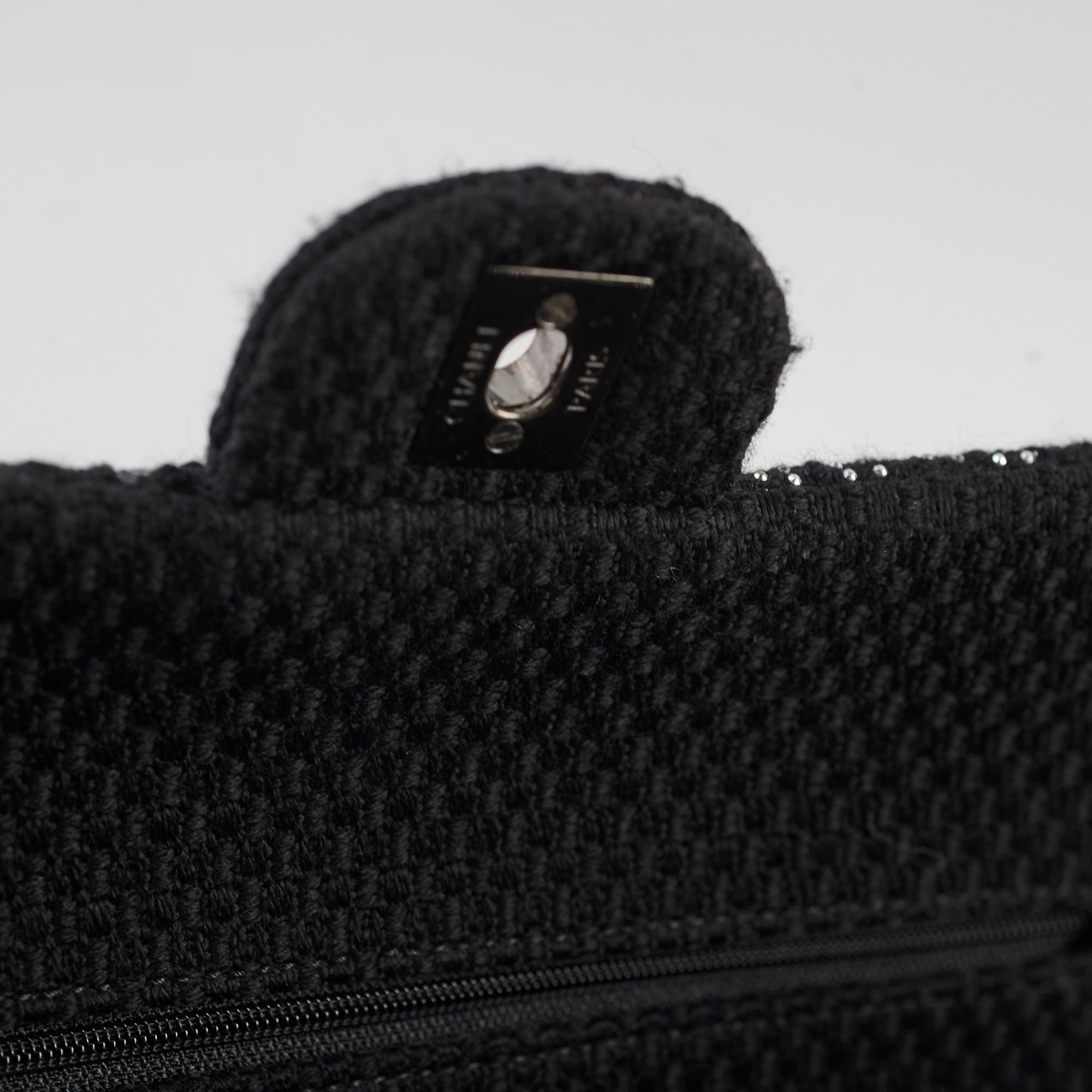 Chanel Medium/large Classic Flap CC Crystal Tweed Black
