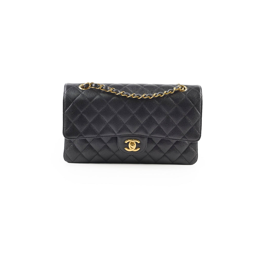 Chanel M/L Classic Flap Caviar Black (Microchipped)