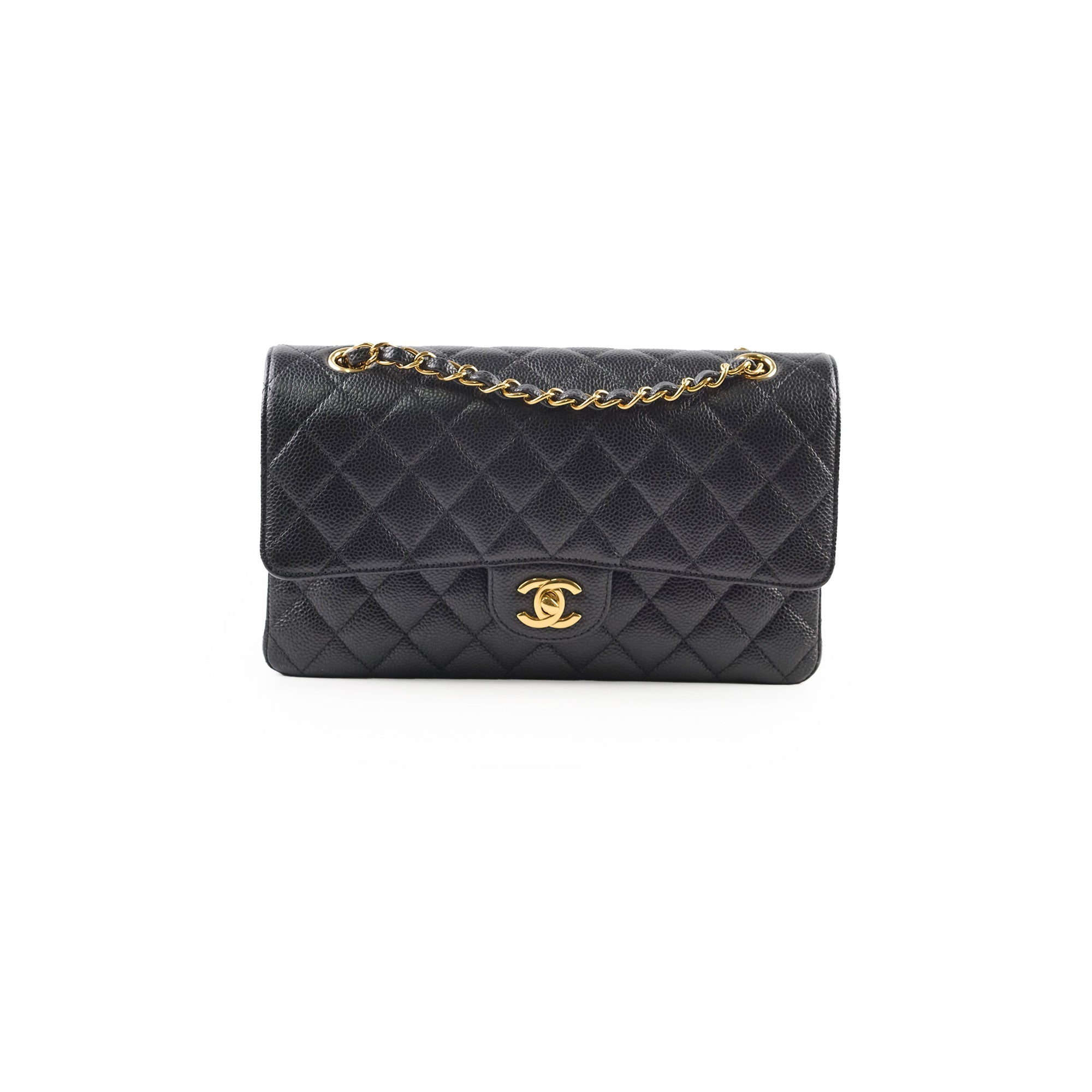 Chanel M/L Classic Flap Caviar Black (Microchipped)
