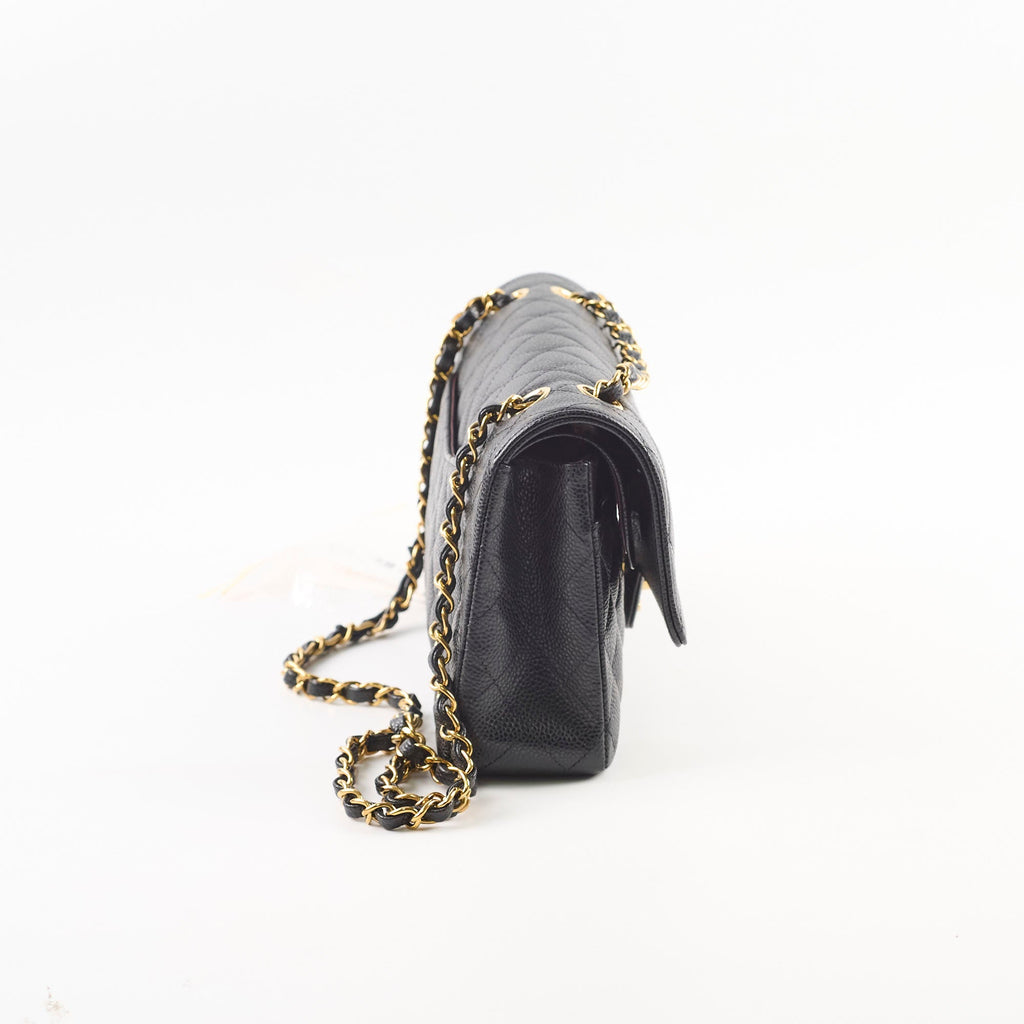 Chanel M/L Classic Flap Caviar Black (Microchipped)