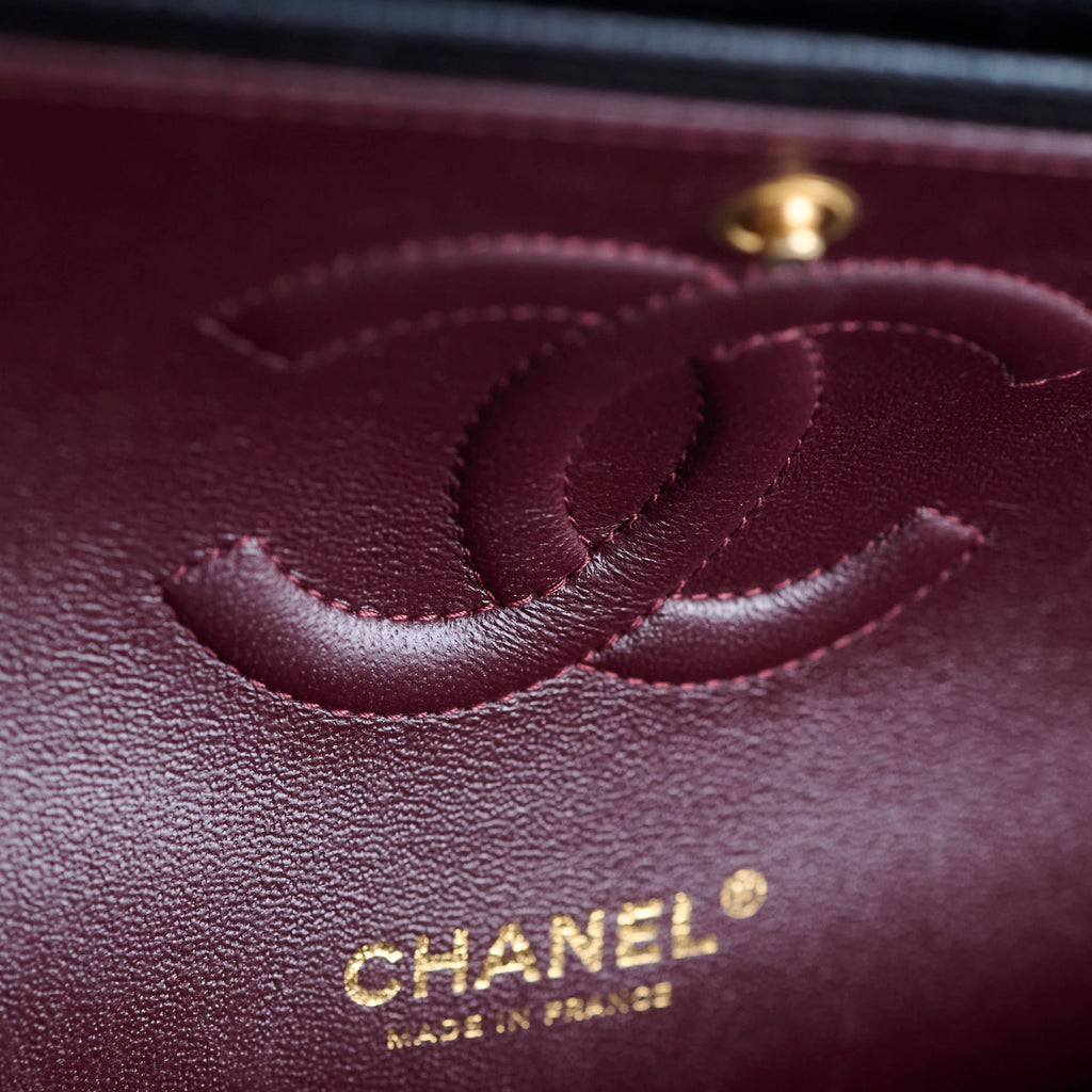 Chanel Medium/Large Caviar Double Classic Flap Black