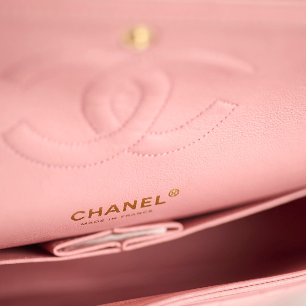 Chanel Pink Medium Classic Flap (24k Gold Plated Hardware)