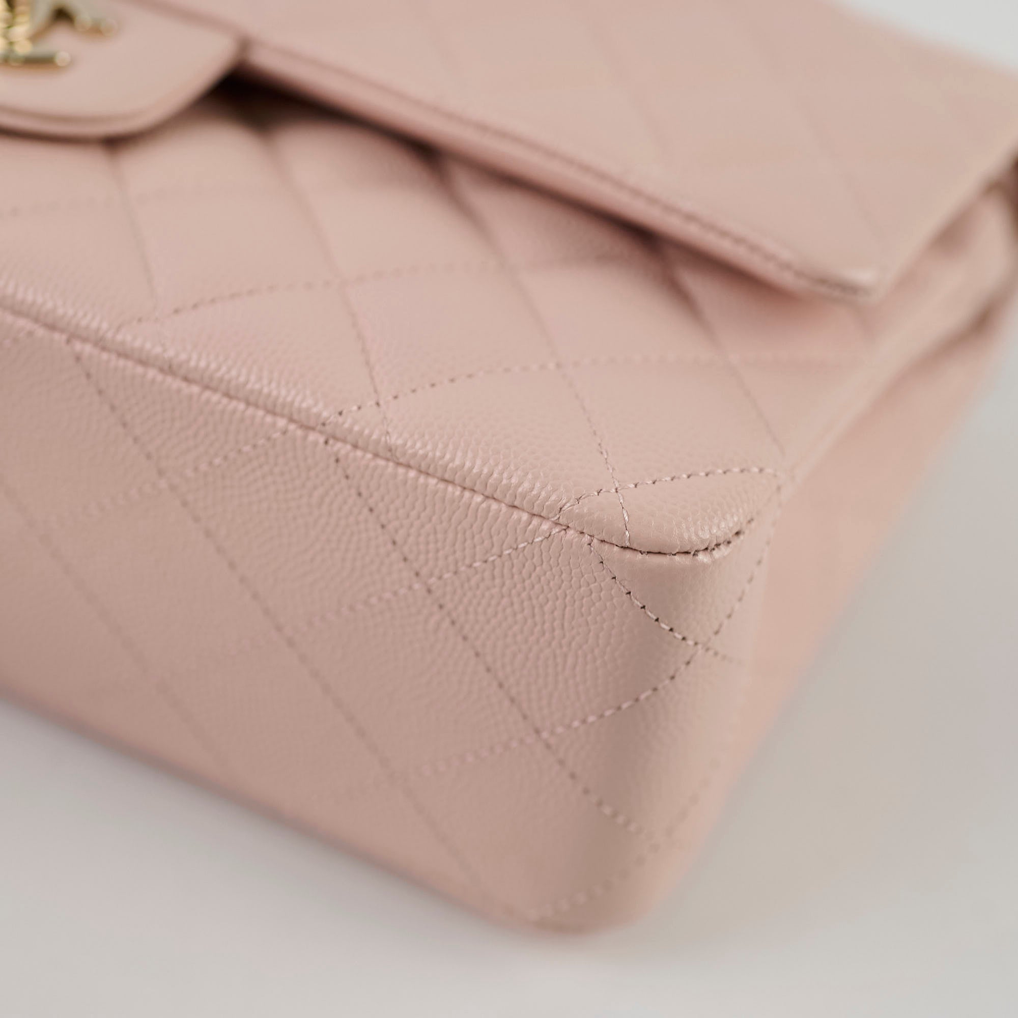 Chanel Medium/Large Caviar Double Classic Flap Pink