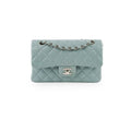 Chanel Small Classic Flap Dusty Blue Caviar 30 Series