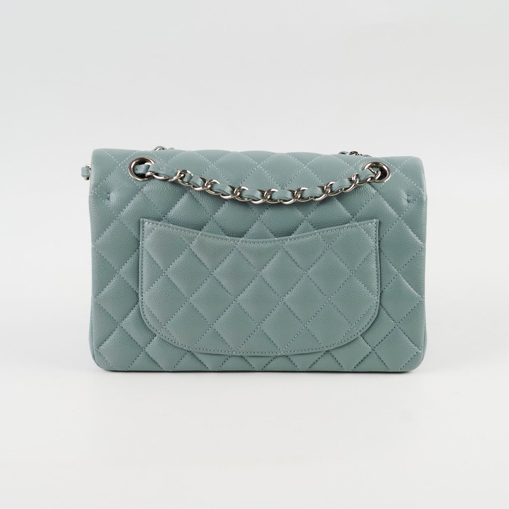 Chanel Small Classic Flap Dusty Blue Caviar 30 Series