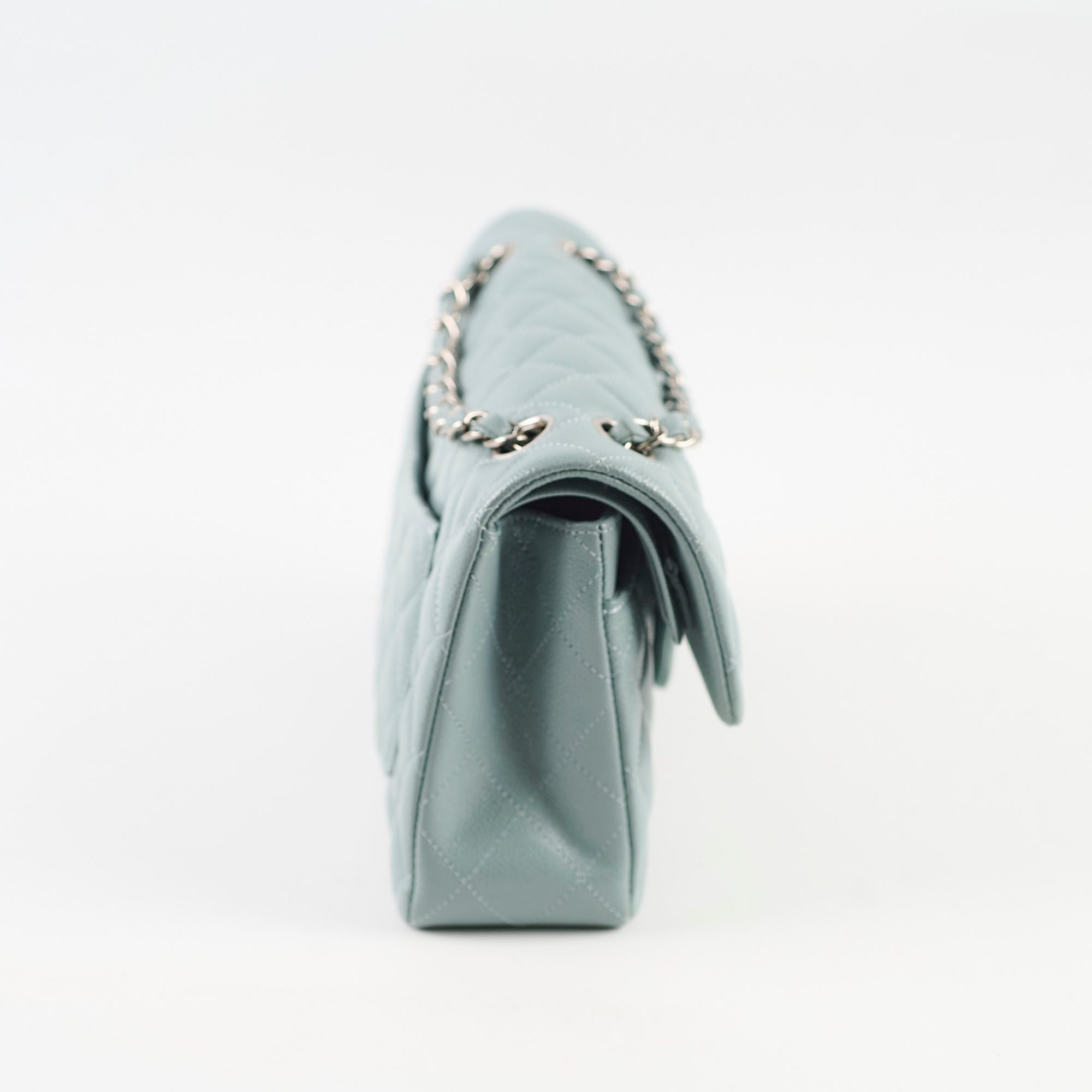 Chanel Small Classic Flap Dusty Blue Caviar 30 Series