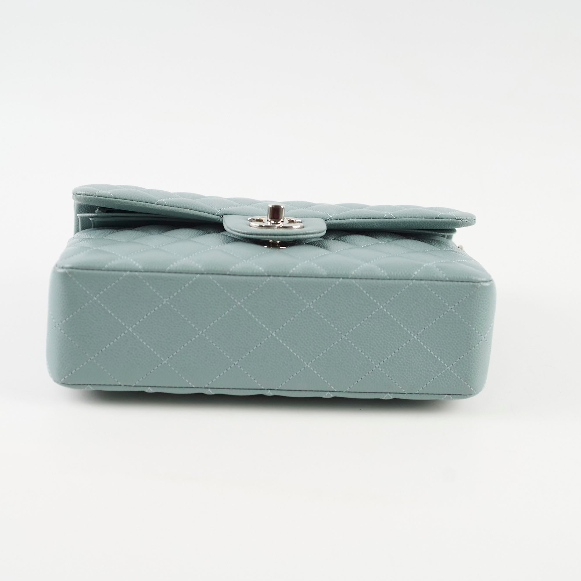 Chanel Small Classic Flap Dusty Blue Caviar 30 Series