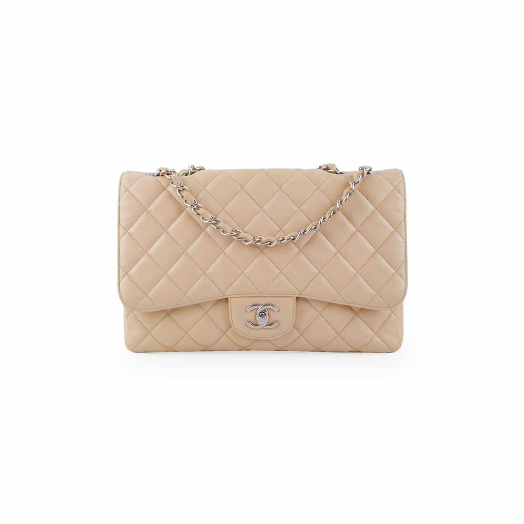 Chanel Classic Flap Jumbo Caviar Beige