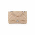 Chanel Classic Flap Jumbo Caviar Beige