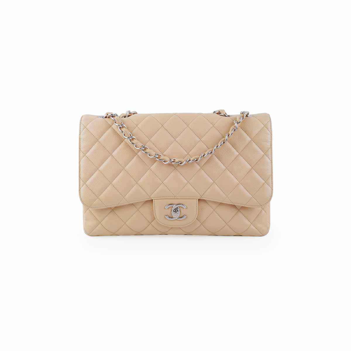 Chanel Classic Flap Jumbo Caviar Beige
