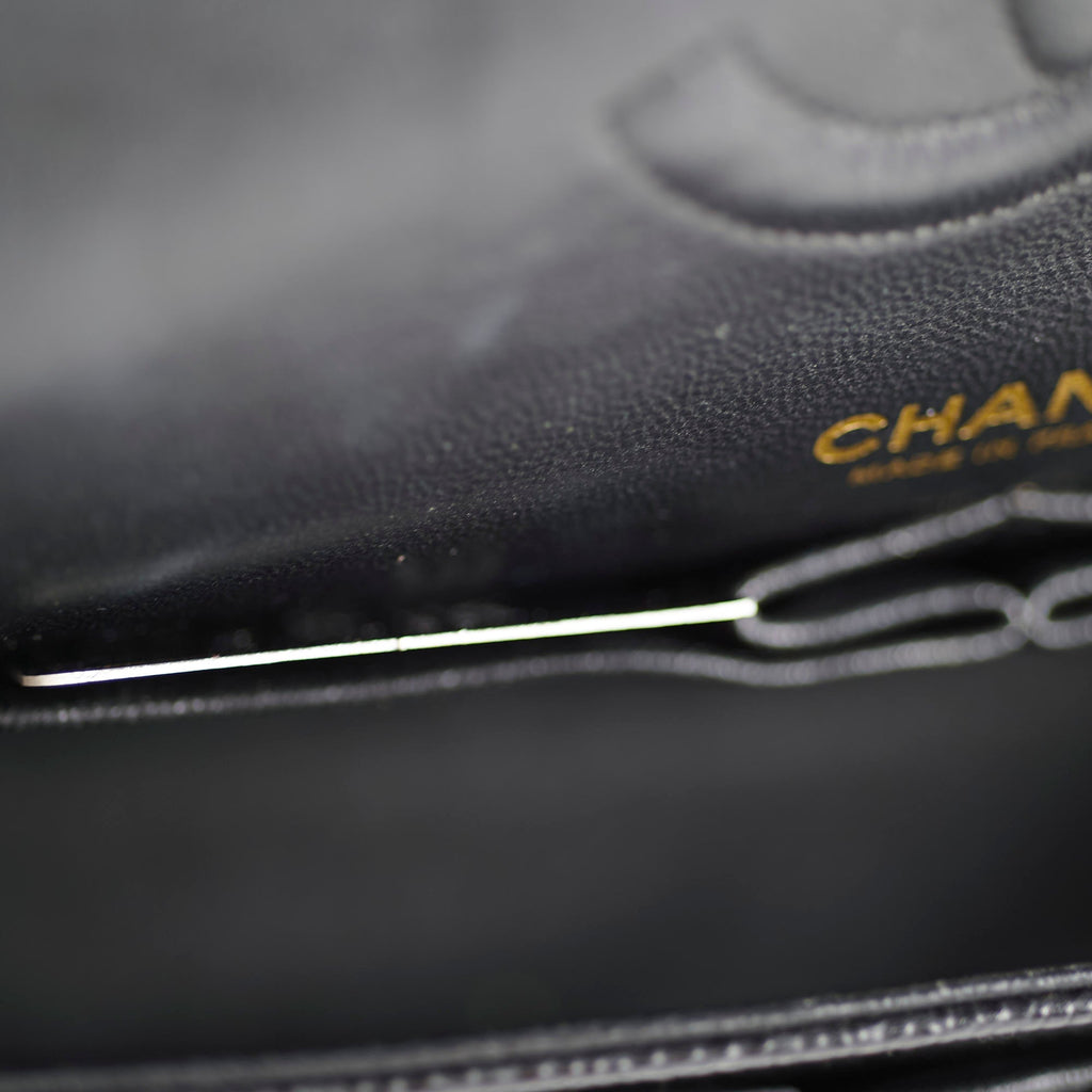 Chanel Medium/Large Caviar Double Classic Flap Black