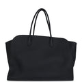 The Row Marlo 17 Tote Bag Black Calfskin Leather Silver Hardware