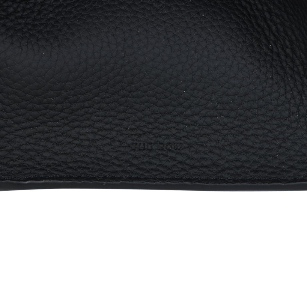 The Row Soft Margaux 10 Bag Black Calfskin Silver Hardware