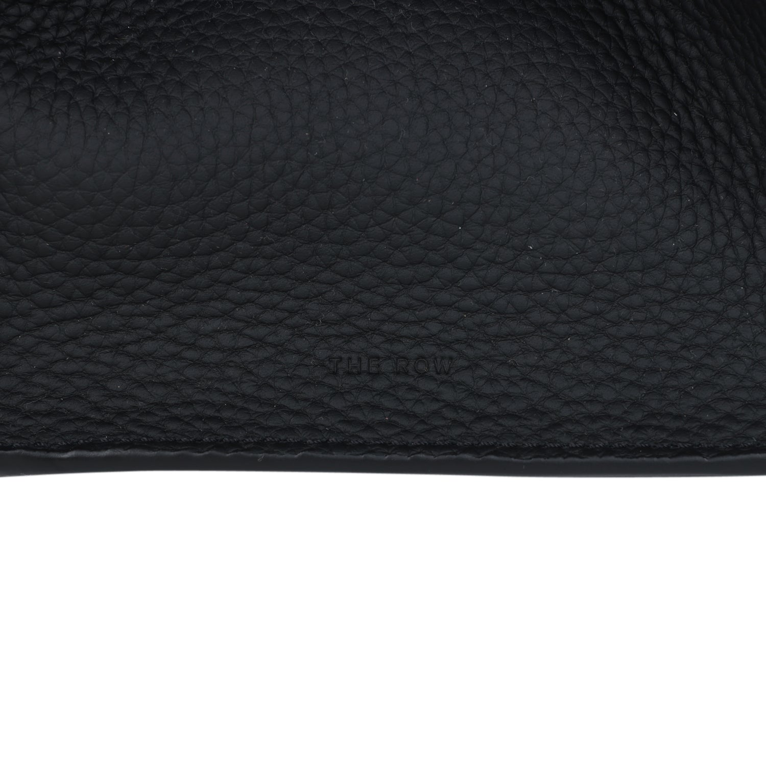 The Row Soft Margaux 10 Bag Black Calfskin Silver Hardware