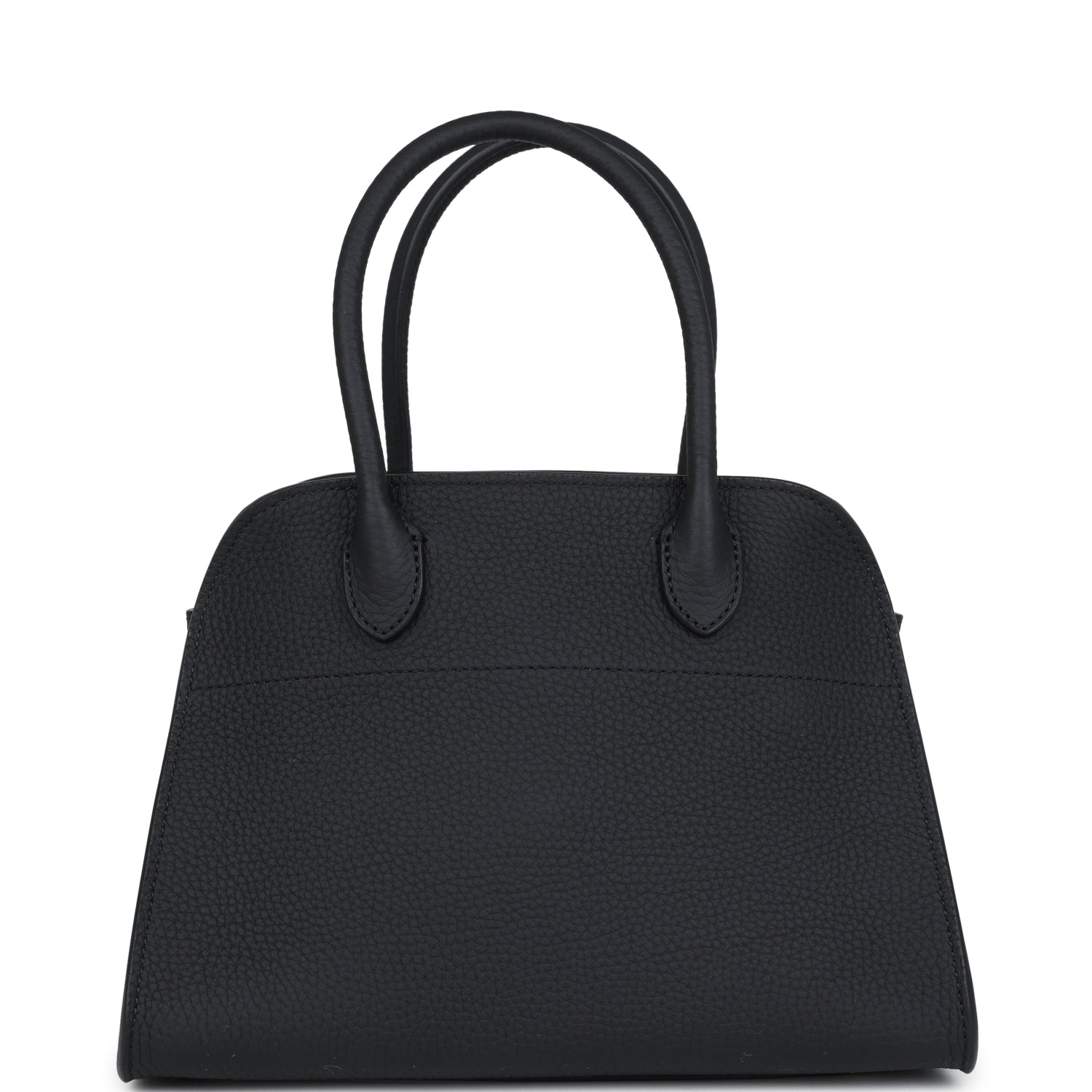The Row Soft Margaux 10 Bag Black Calfskin Silver Hardware