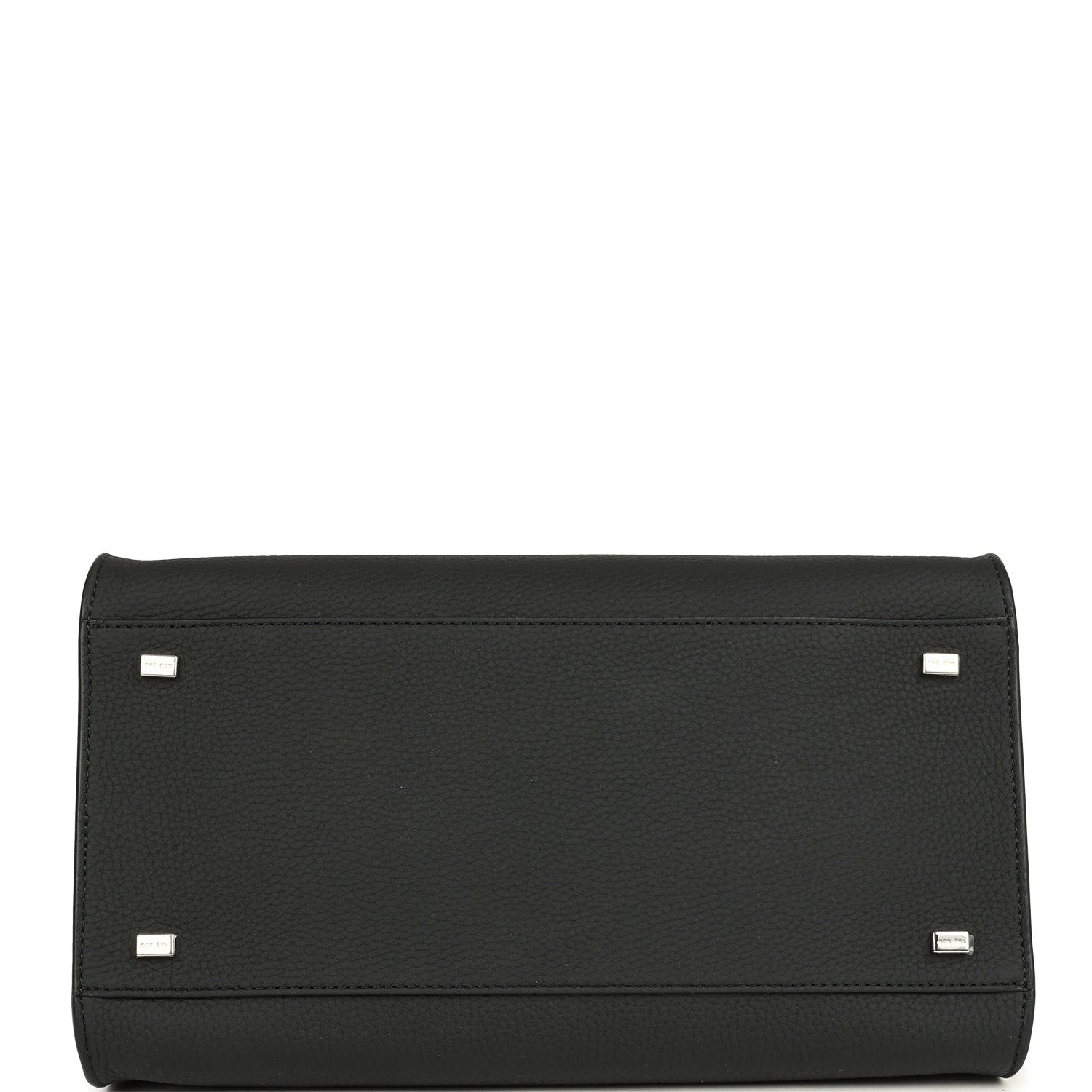 The Row Soft Margaux 12 Bag Black Calfskin Silver Hardware