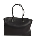 The Row Marlo 14 Tote Bag Black Saddle Silver Hardware