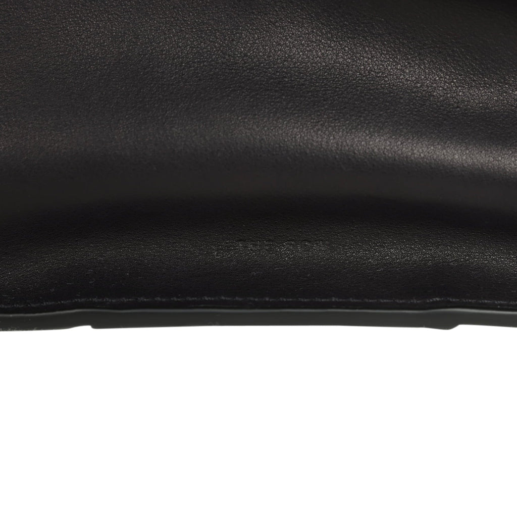 The Row Marlo 14 Tote Bag Black Saddle Silver Hardware