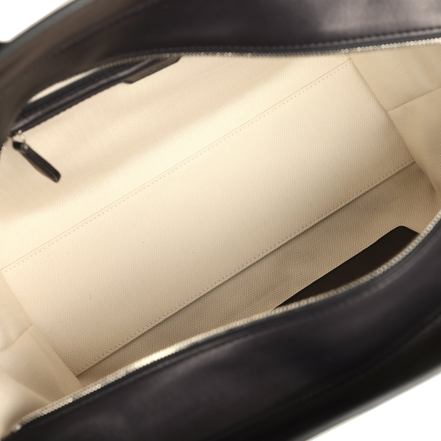 The Row Marlo 14 Tote Bag Black Saddle Silver Hardware