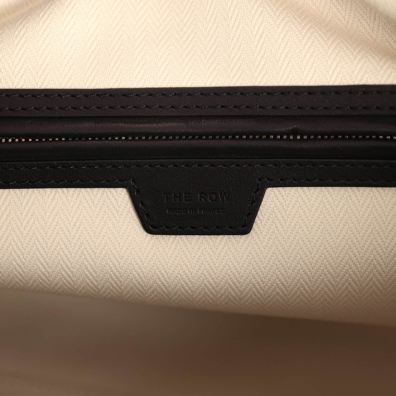 The Row Marlo 14 Tote Bag Black Saddle Silver Hardware