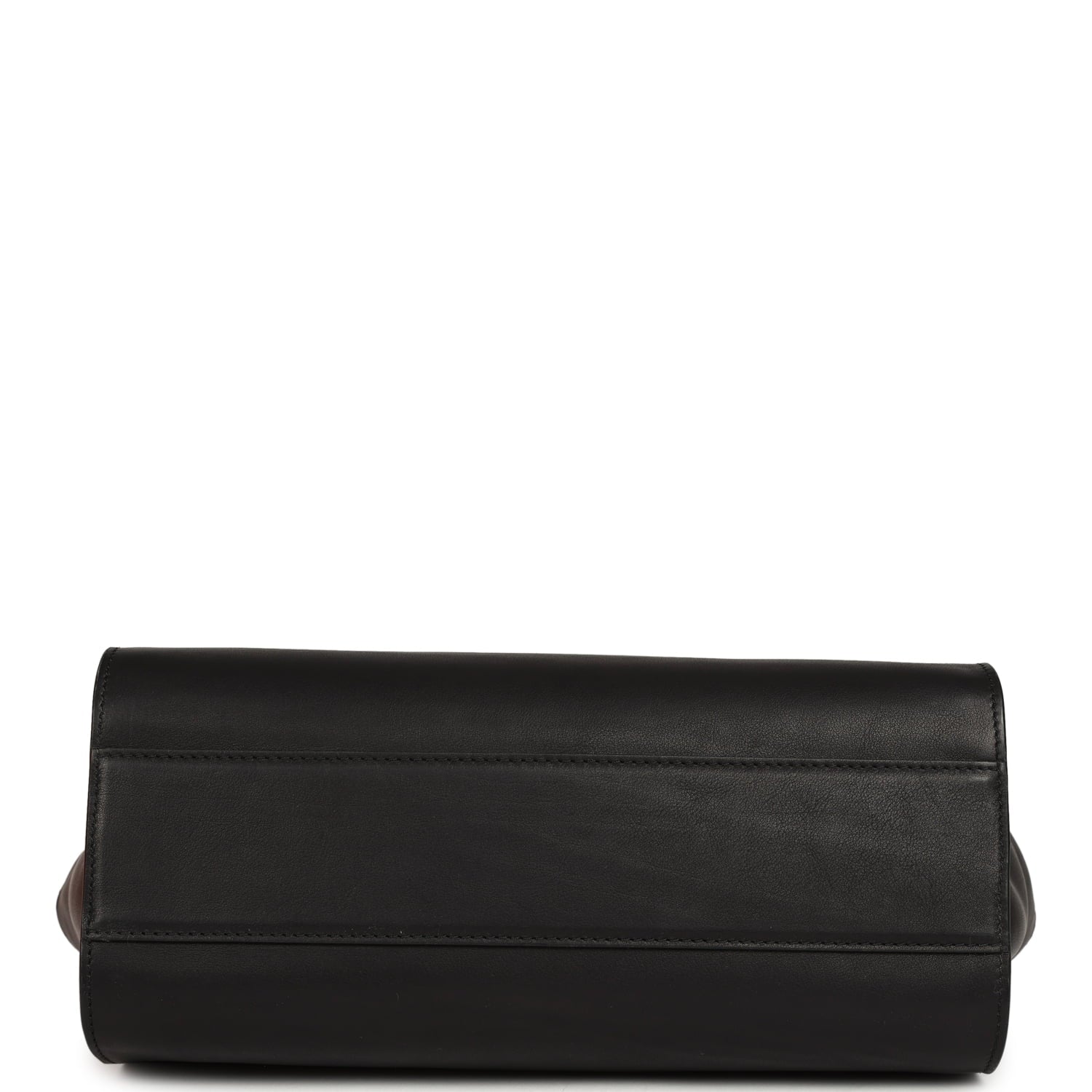The Row Marlo 12 Tote Bag Black Saddle Silver Hardware