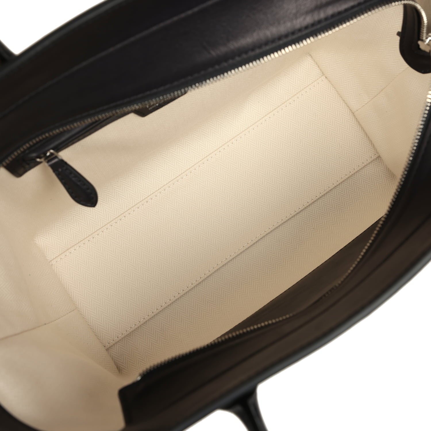 The Row Marlo 12 Tote Bag Black Saddle Silver Hardware