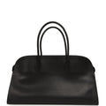 The Row East West Margaux Bag Black Saddle Leather Gold Hardware