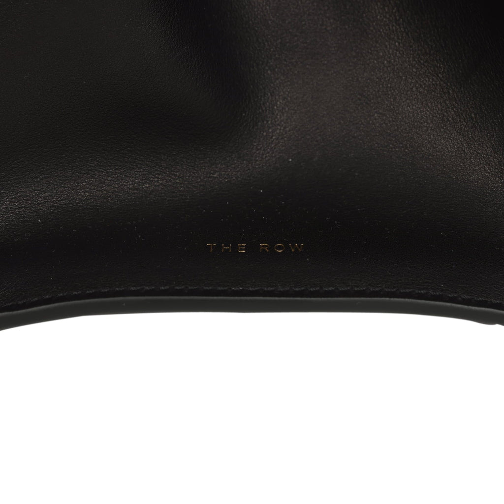 The Row East West Margaux Bag Black Saddle Leather Gold Hardware