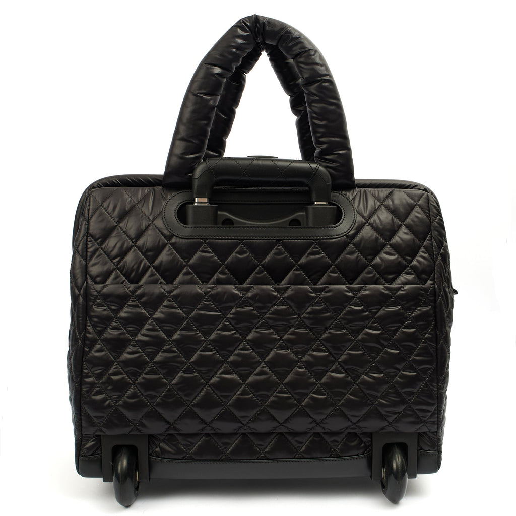 Chanel Wheeled Coco Cocoon in Black, Fabric