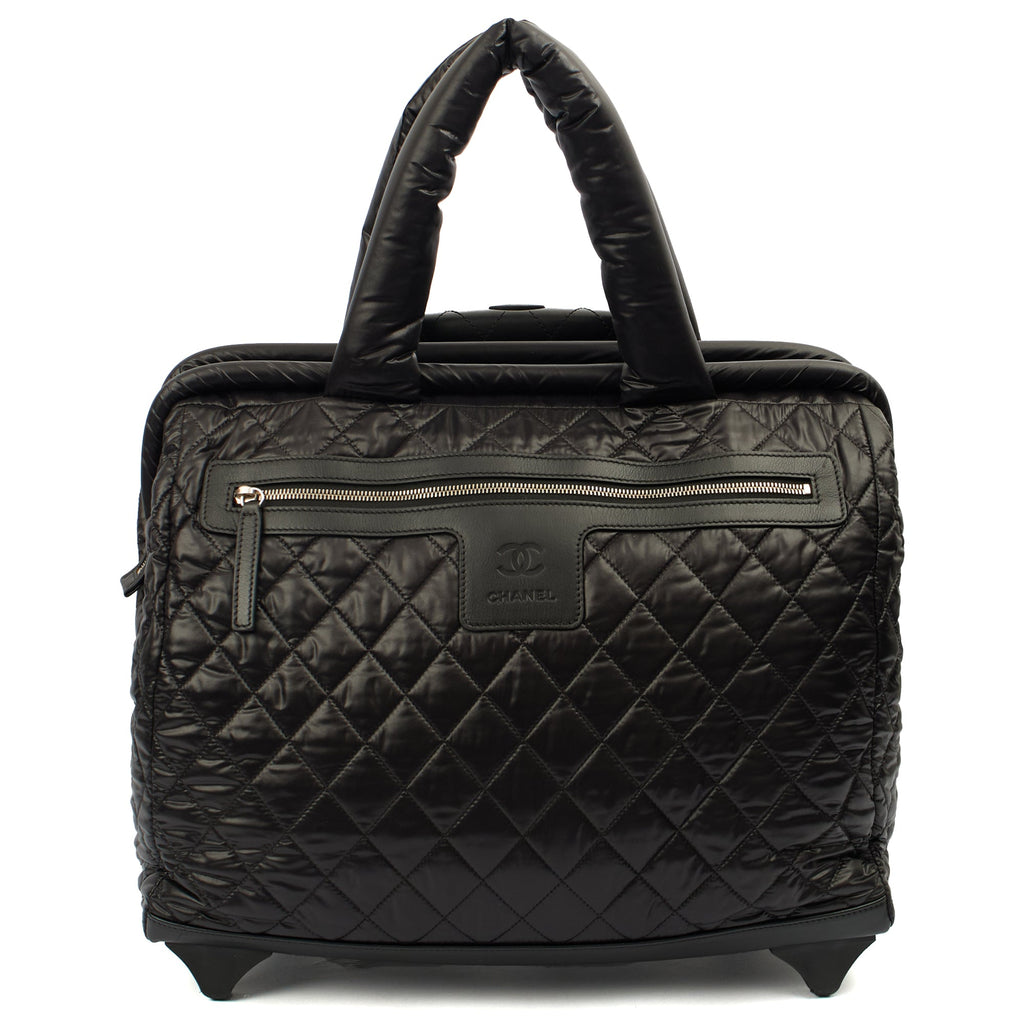 Chanel Wheeled Coco Cocoon in Black, Fabric