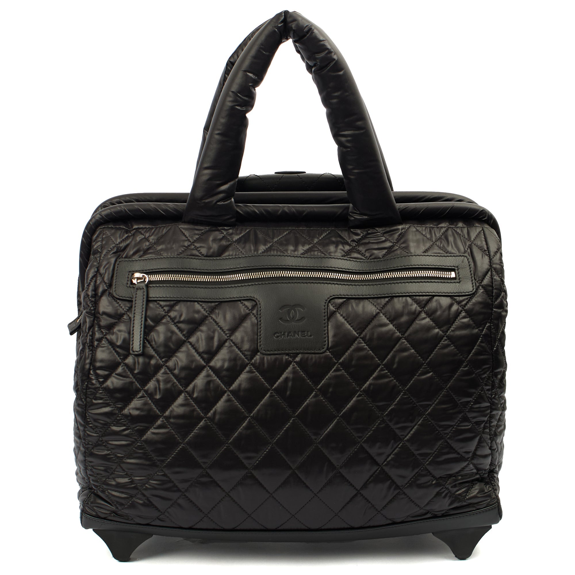 Chanel Wheeled Coco Cocoon in Black, Fabric