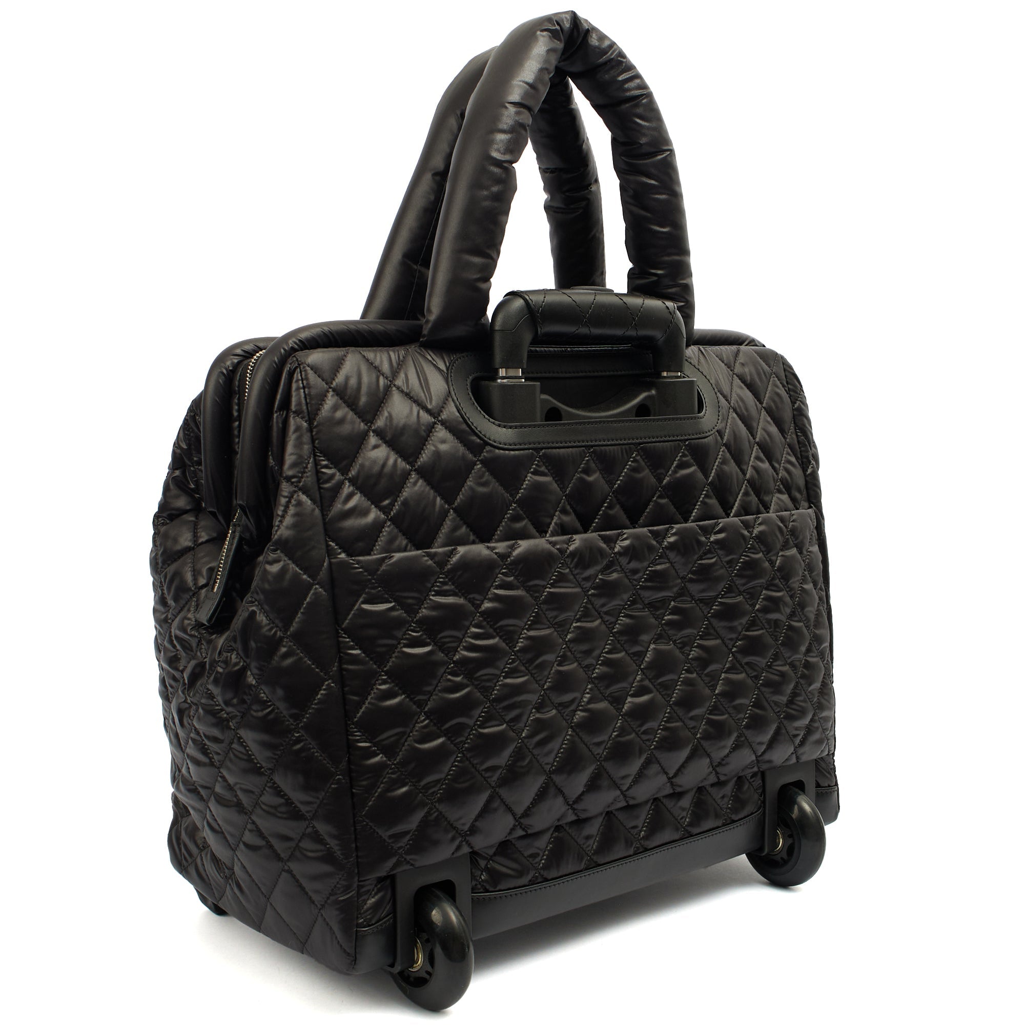 Chanel Wheeled Coco Cocoon in Black, Fabric
