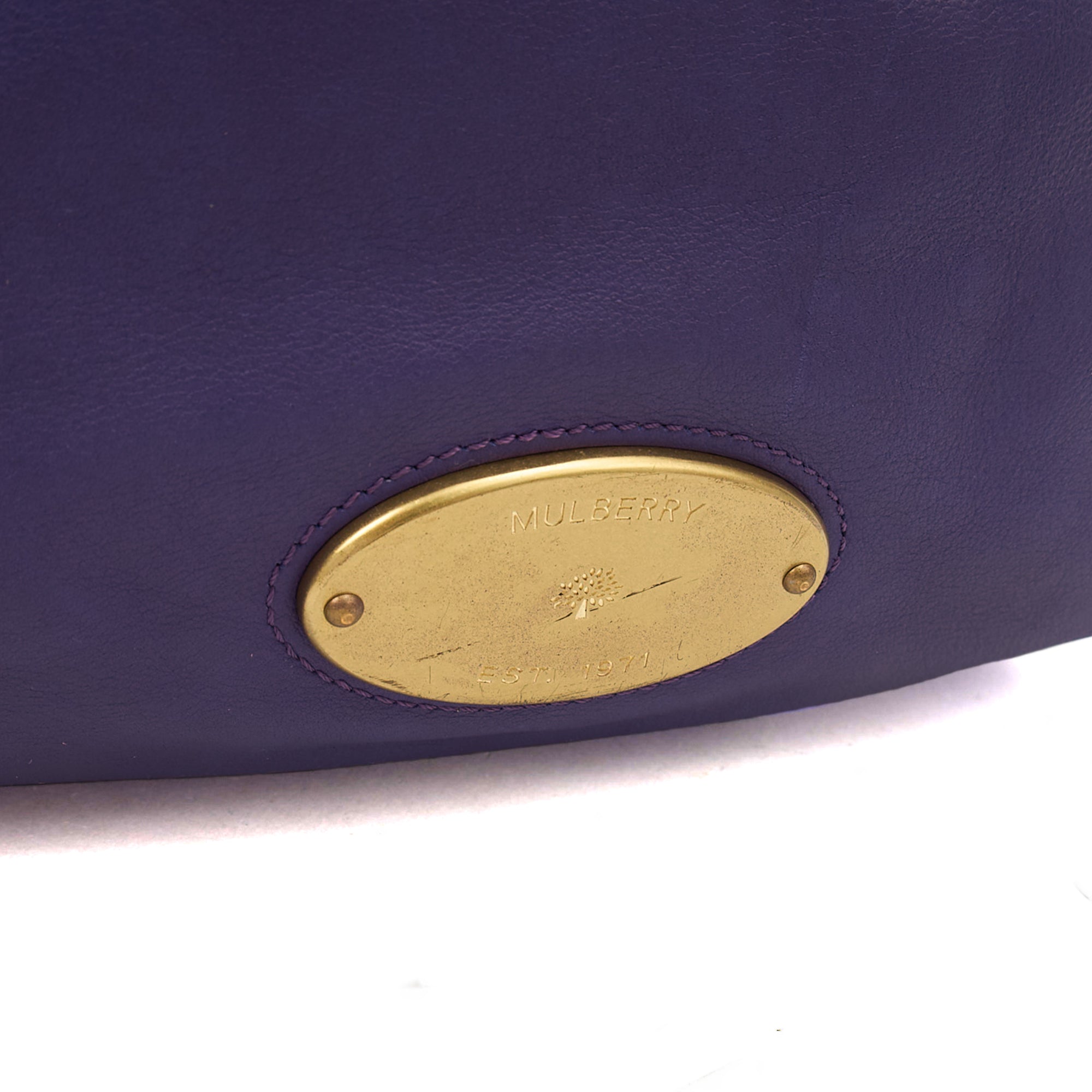 Mulberry Tote Mitzy Tote in Purple, Calfskin Leather