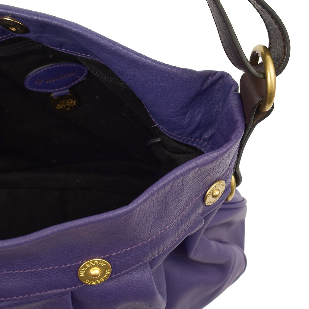 Mulberry Tote Mitzy Tote in Purple, Calfskin Leather