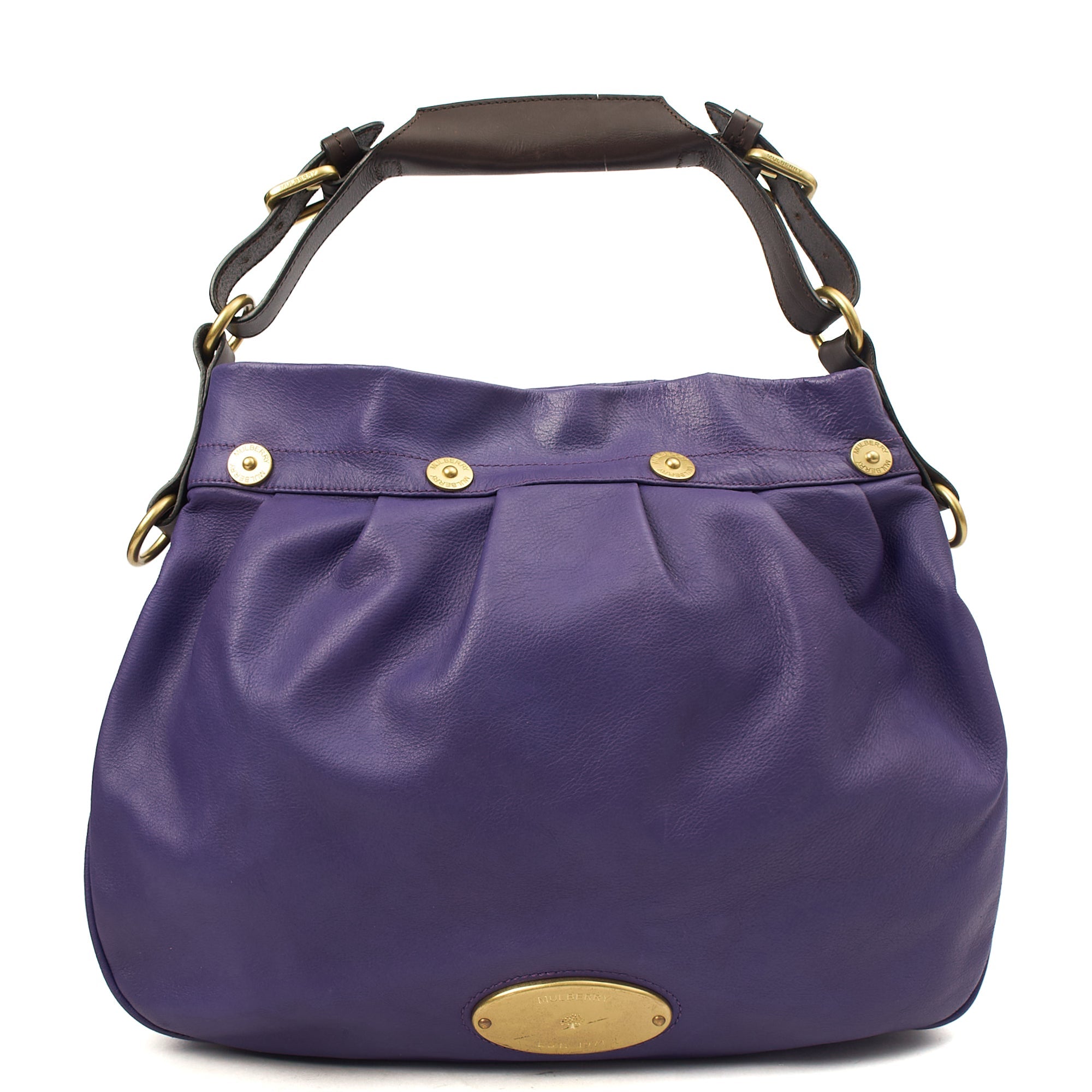 Mulberry Tote Mitzy Tote in Purple, Calfskin Leather