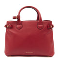 Burberry Tote Banner - Small in Red, Leather
