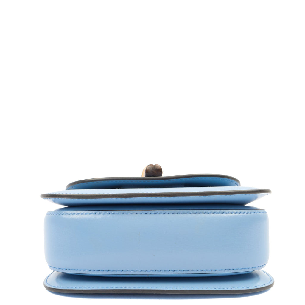 Gucci Top Handle Bamboo Top Handle in Blue, Patent Leather