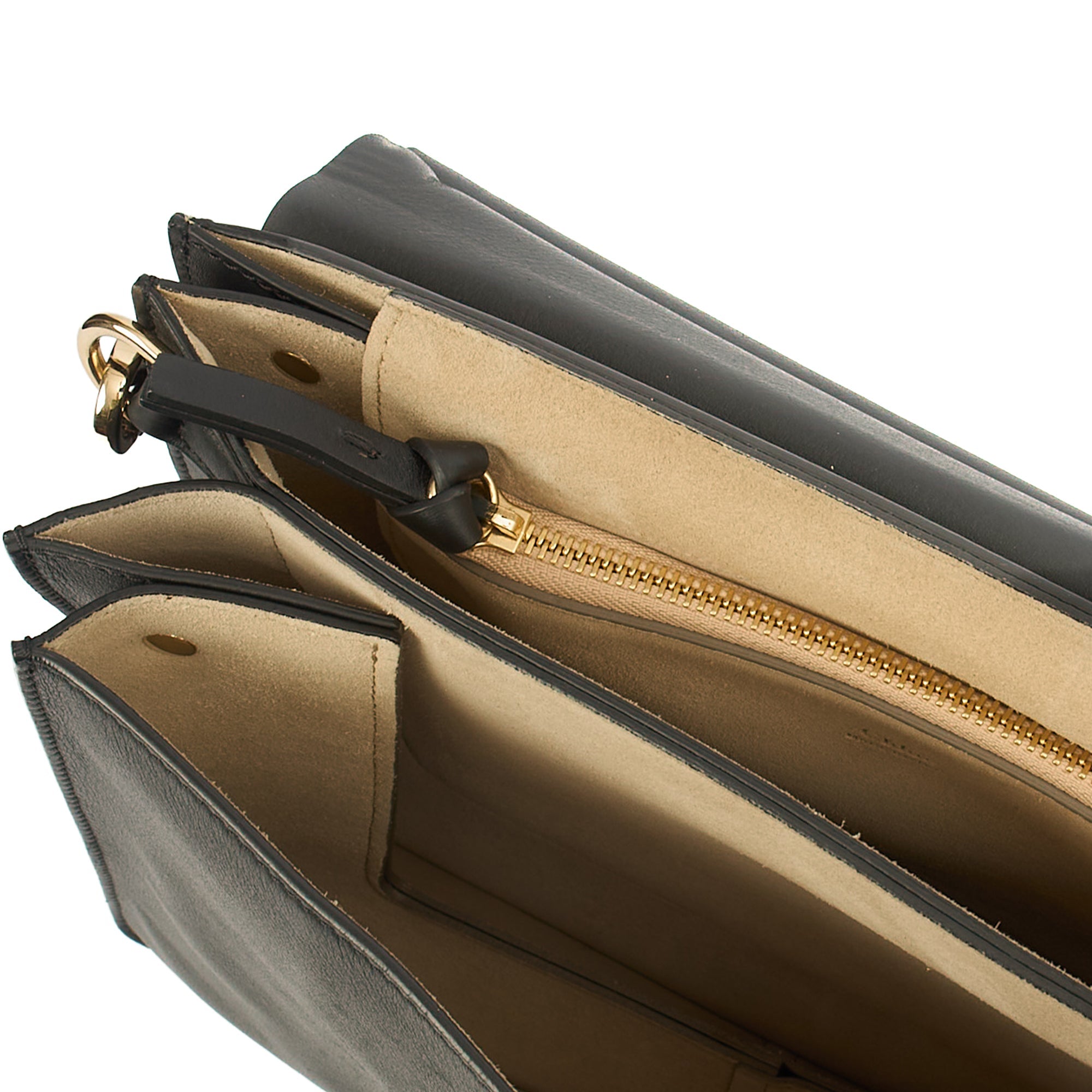 Chloe Shoulder Bag Faye - Medium in Black, Leather